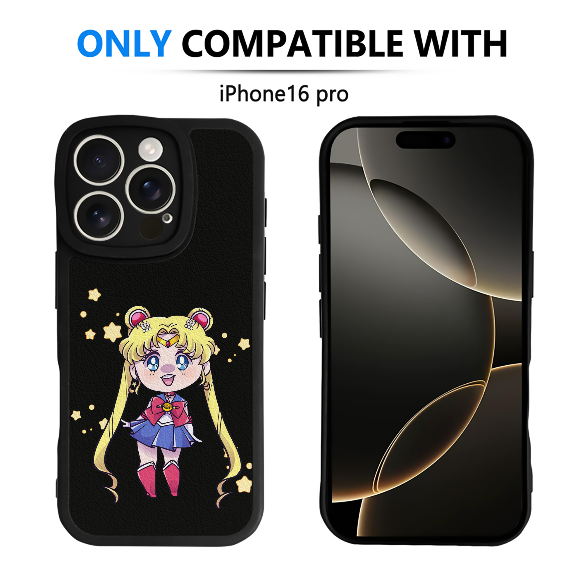 （画像用） 美少女戦士セーラームーン 月野 うさぎ つきの うさぎ Sailor Moon Tsukino Usagi 【iPhone 16シリーズ対応】シリコンスマホケース（レザー調） 材質：シリコン